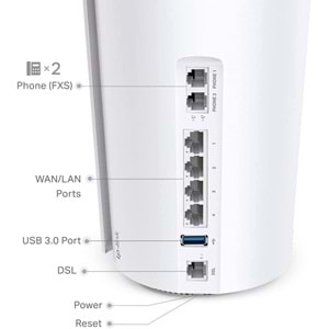 Deco X73-DSL (1-pack) AX5400 Mbps VDSL Tüm Ev Mesh Wi-Fi 6 Modem Router ( 1’li Paket )