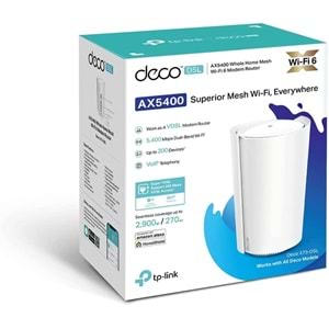 Deco X73-DSL (1-pack) AX5400 Mbps VDSL Tüm Ev Mesh Wi-Fi 6 Modem Router ( 1’li Paket )