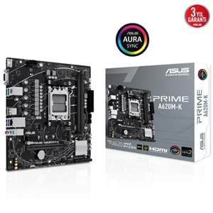 Asus PRIME A620M-K AMD A620 6400 MHz (OC) DDR5 Soket AM5 mATX Anakart