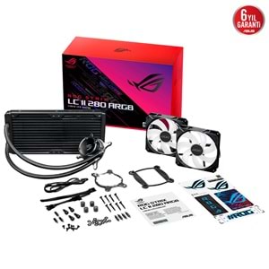 Asus ROG STRIX LC II 280 ARGB Aura SYNC DUAL Rog 140MM Adreslenebilir RGB Fan Sıvı CPU Soğutucu V2