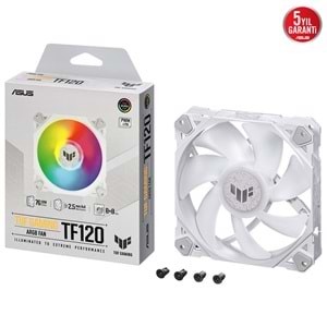 Asus TUF GAMING TF120 ARGB - BEYAZ Soğutucu Kasa Rady. Fanı Beyaz Adres.ARGB120M