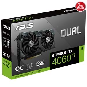 Asus DUAL-RTX4060TI-O8G-SSD 8GB GDDR6 128Bit Gaming Ekran Kartı