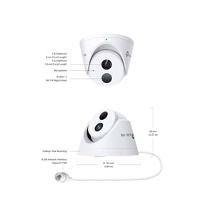 VIGI C420I V1 4mm 2MP IR Dome Güvenlik Kamerası (Dahili Mikrofon, Koridor Modu)