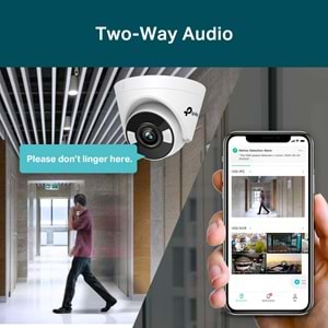 VIGI C440 V2 4mm 4MP Full-Color Dome IP Güvenlik Kamerası Çift Yönlü Ses, Koridor Modu