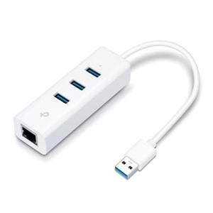TP-Link UE330 USB 3.0 3-Port Hub ve Gigabit Ethernet Adaptör İkisi bir arada USB Adaptör