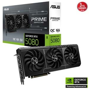 Asus PRIME-RTX5080-O16G 16GB GDDR7 OC Edition 256 Bit Gaming (Oyuncu) Ekran Kartı