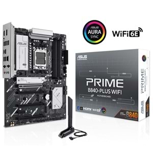 Asus PRIME B840-PLUS Wi-Fi AMD B840 7600 MHz (OC) DDR5 Soket AM5 ATX Anakart