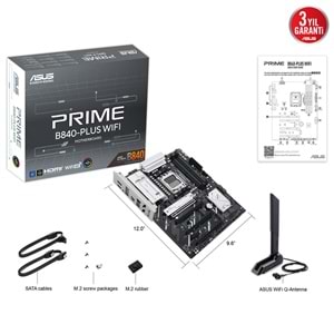 Asus PRIME B840-PLUS Wi-Fi AMD B840 7600 MHz (OC) DDR5 Soket AM5 ATX Anakart