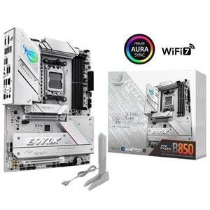 Asus ROG STRIX B850-A GAMING Wi-Fi 8000 MHz (OC) DDR5 Soket AM5 M.2 HDMI DP ATX Anakart