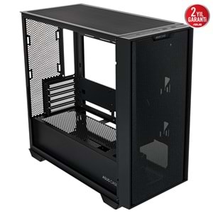 Asus A21 Temperli Cam USB 3.0 mATX Mesh Siyah Mid Tower Kasa