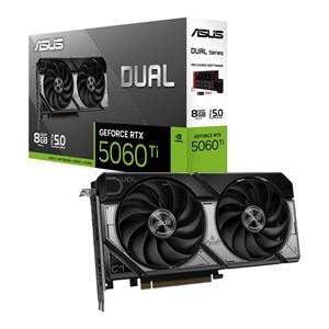 Asus DUAL-RTX5060TI-8G 8GB 128Bit GDDR7 DP/HDMI PCI 5.0 Ekran Kartı