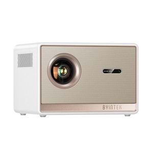 Byintek T5 Max Projeksiyon Cihazı, Lisanslı Google TV, Full HD 1080P, 1000 ANSI Lümen, HDR10, Otomatik Odaklama, Otomatik Trapez Düzeltme, Wi-Fi, Bluetooth 5.0, Sızdırmaz Optik Motor
