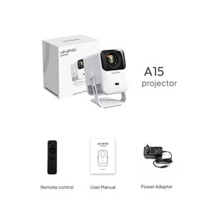Byintek A15 Mini Taşınabilir Projeksiyon Cihazı, Android 14, Otomatik Odaklama, 100° Döndürülebilir Stand, 5G WiFi 6, Bluetooth 5.4, 300 ANSI Full HD, Ev Sineması