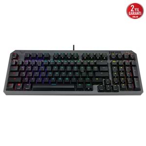 Asus TUF GAMING K3 RD/TR Gen II Red Switch Kablolu Türkçe RGB Optik Mekanik Gaming Klavye