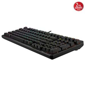 Asus TUF GAMING K3 RD/TR Gen II Red Switch Kablolu Türkçe RGB Optik Mekanik Gaming Klavye