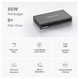 Mercusys MS110P 10 Port Desktop Switch