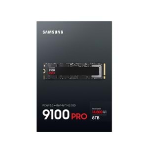 Samsung 8TB 9100 PRO GEN5 NVMe M.2 SSD MZ-VAP8T0BW (Okuma Hızı 14800MB / Yazma Hızı 13400MB)