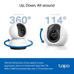 Tapo TC72 2K 4MP QHD Yapay Zekalı Wi-Fi Güvenlik Kamerası (Pan/Tilt)