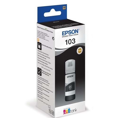 Epson 103 C13T00S14A Siyah Orijinal Mürekkep