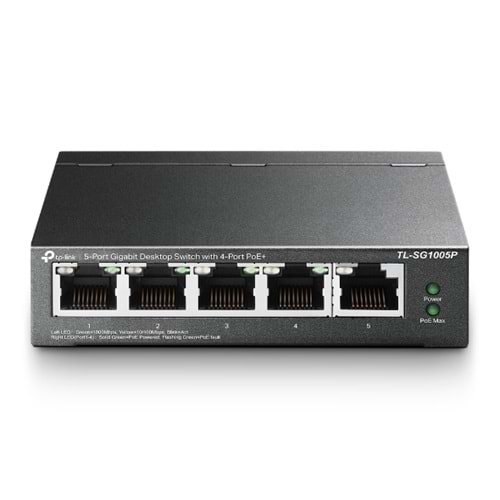 TP-Link TL-SG1005P 5-Port Gigabit 4-Port PoE+ (65W) Masaüstü Switch