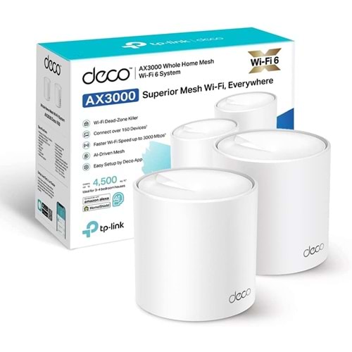Deco X50 2 Pack AX3000 Mbps Tüm Ev Mesh Wi-Fi 6 Sistemi ( 2’li Paket )