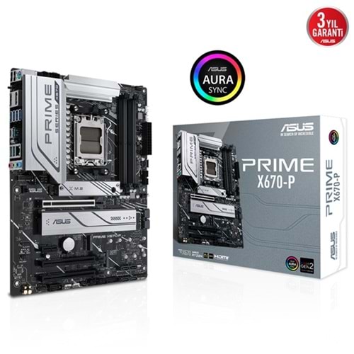 Asus PRIME X670-P AMD X670 6400 MHz (OC) DDR5 Soket AM5 ATX Anakart