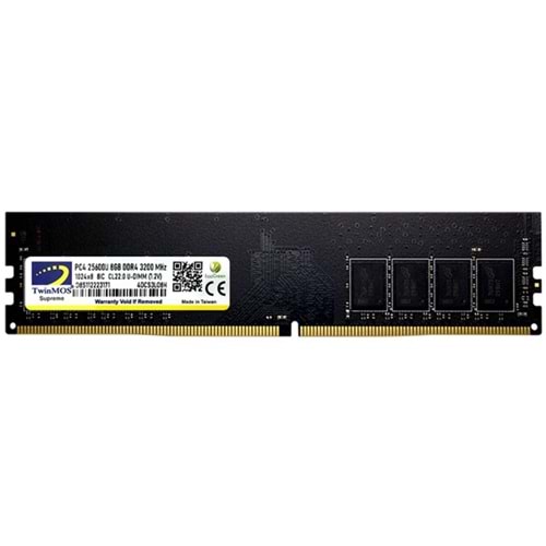 Twinmos 8 GB DDR4 3200 MHz Desktop Ram MDD48GB3200D