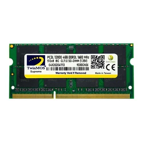 Twinmos 4 GB DDR3 1600 MHz CL11 Notebook Ram MDD3L4GB1600N