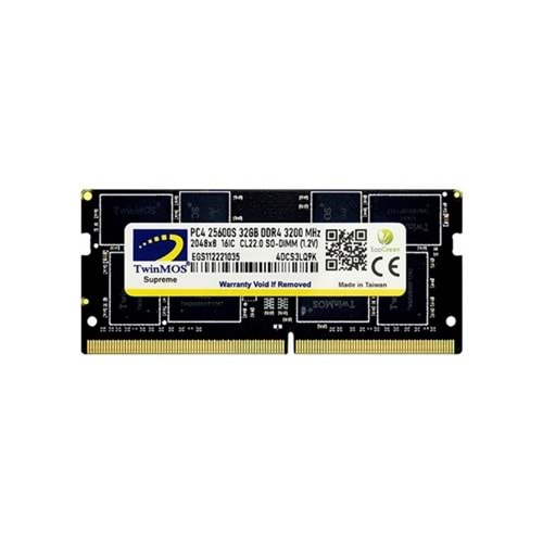 Twinmos 32 GB DDR4 3200 MHz CL22 Ram MDD432GB3200N