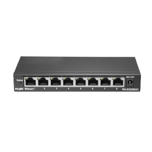 Ruijie Reyee RG-ES208GC 8 Port 10/100/1000 Mbps Yönetilebilir Gigabit Switch