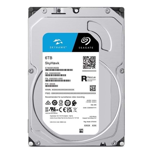 Seagate SkyHawk 6 TB 5400 256MB Güvenlik Diski ST6000VX009