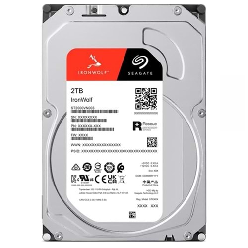 Seagate IronWolf 2 TB 5900 Rpm 64MB Nas Disk ST2000VN003