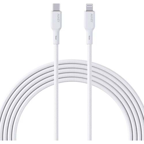 Aukey CB-NCL1-WH 480Mbps Type-C Lightning Kablosu (1.8m)
