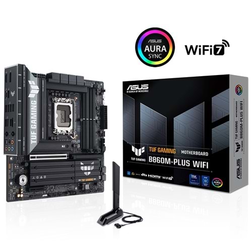 Asus TUF GAMING B860M-PLUS Wi-Fi İntel B860 8800 MHz (OC) DDR5 Soket mATX Anakart