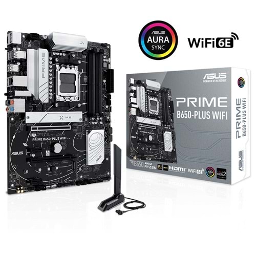 Asus PRIME B650-PLUS Wi-Fi B650 DDR5 7600 M.2 DP/HDMI PCI 4.0 AM5 Anakart