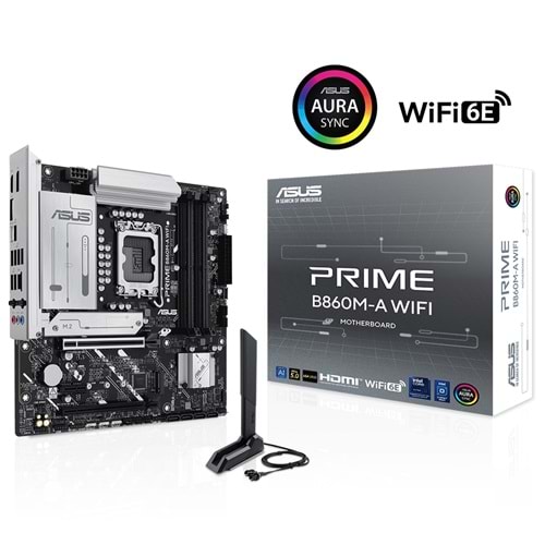 Asus PRIME B860M-A Wi-Fi Intel B860 8666 MHz (OC) DDR5 Soket LGA1851 mATX Anakart