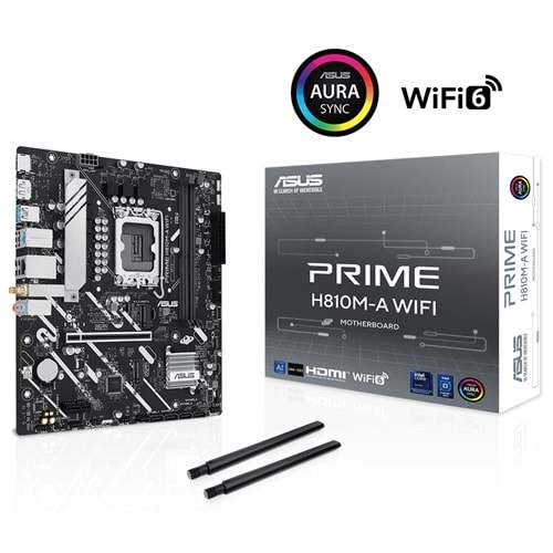 Asus PRIME H810M-A Wi-Fi H810 DDR5 M.2 USB 3.2 DP/HDMI PCI 4.0 1851p Anakart