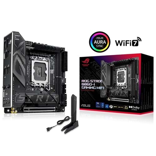 Asus ROG STRIX B860-I GAMING Wi-Fi B860 DDR5 M.2 USB 3.2 DP/HDMI PCI 5.0 1851p Anakart