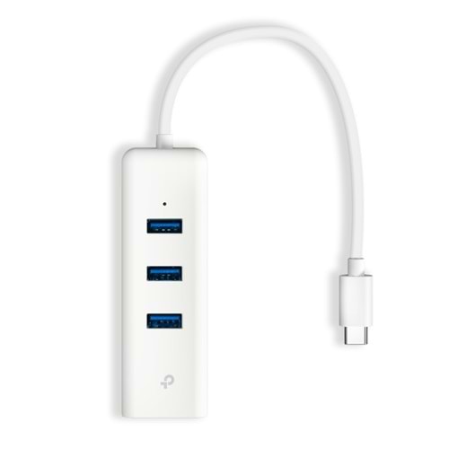 TP-Link UE330C USB Type-C den 3 adet Type-A 3.0 Hub ve Gigabit Ethernet Adaptörü