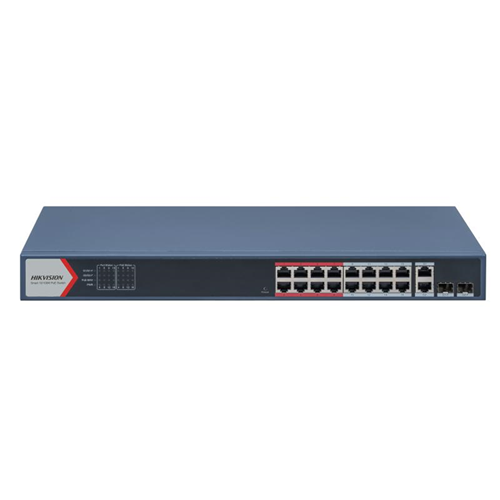 Hikvision DS-3E1318P-EI 16 Port 10/100 Smart Yönetilebilir 230W Poe Switch