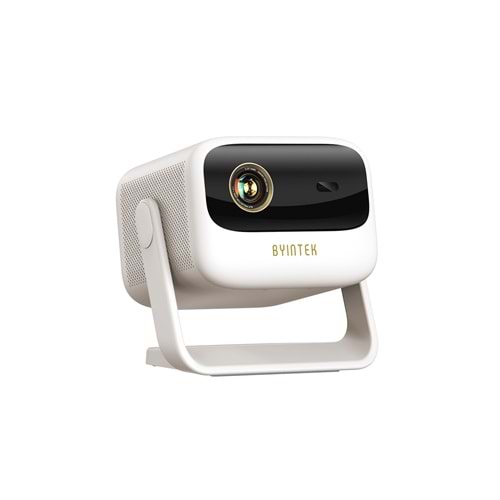 Byintek U90 Max DLP Full HD 1080P Taşınabilir Projeksiyon Cihazı, 700 ANSI Lümen, HDR10, Google TV Lisanslı (Resmi Netflix), TOF Otomatik Odaklama, MEMC, 20800mAh Batarya, 20W Ses, Ev İçin Çift Bantlı Wi-Fi