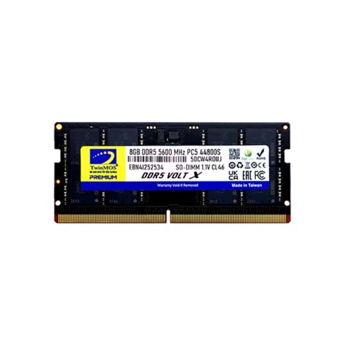 TwinMOS 8GB 5600MHz DDR5 CL46 SO-DIMM Ram (TMD58GB5600S46)