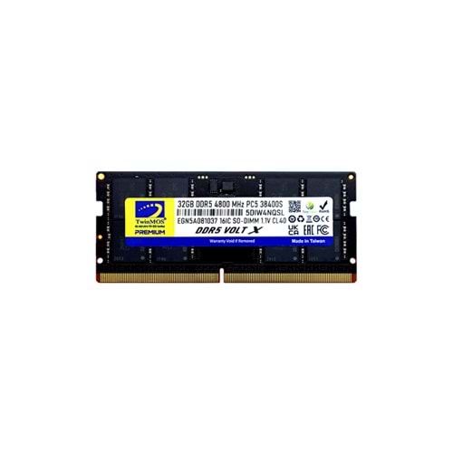 TwinMOS 32GB 4800MHz DDR5 CL40 SO-DIMM Ram (TMD532GB4800S40)