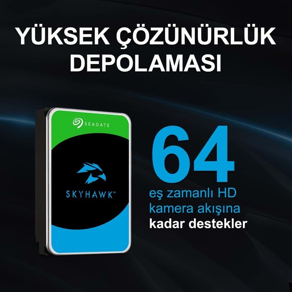 Seagate SkyHawk 1 TB 5900 Rpm 64MB Güvenlik Diski ST1000VX005