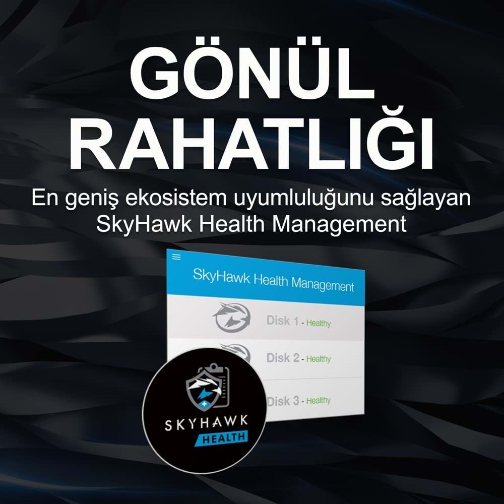 Seagate SkyHawk 1 TB 5900 Rpm 64MB Güvenlik Diski ST1000VX005