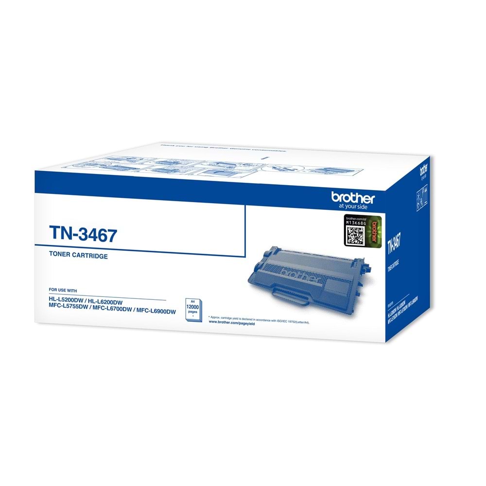 Brother TN-3467 12000 Sayfa Orjinal Siyah Toner L5200DW, L6200DW, L5755DW, L6700DW, L6900DW