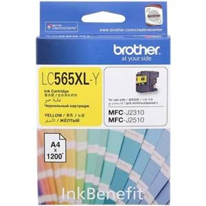 Brother LC565XLY Yellow Sarı 1.200 Sayfa Kartuş MFC-J3520-J3720