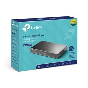 TP-Link TL-SF1008P 8 Port 10/100Mbps 4 Port PoE (57W) Switch