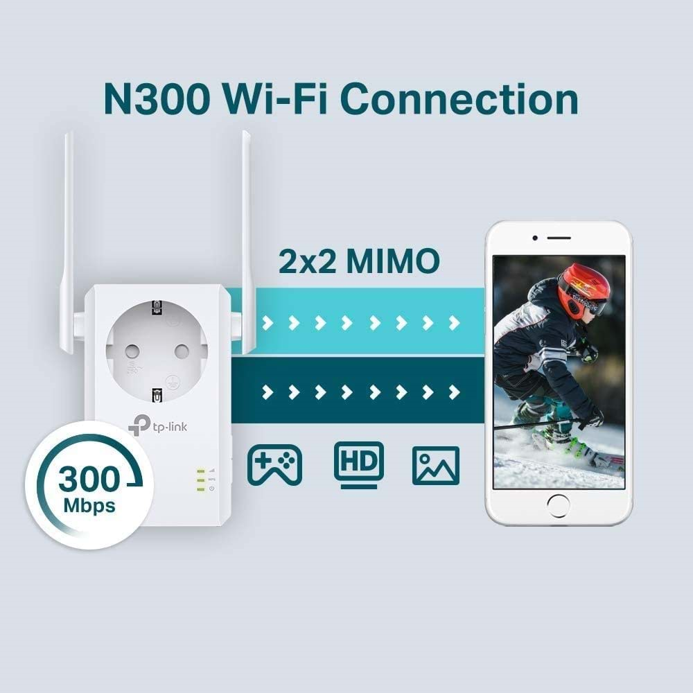 TP-Link TL-WA860RE, N300 Mbps Wi-Fi Priz Soketli Menzil Genişletici