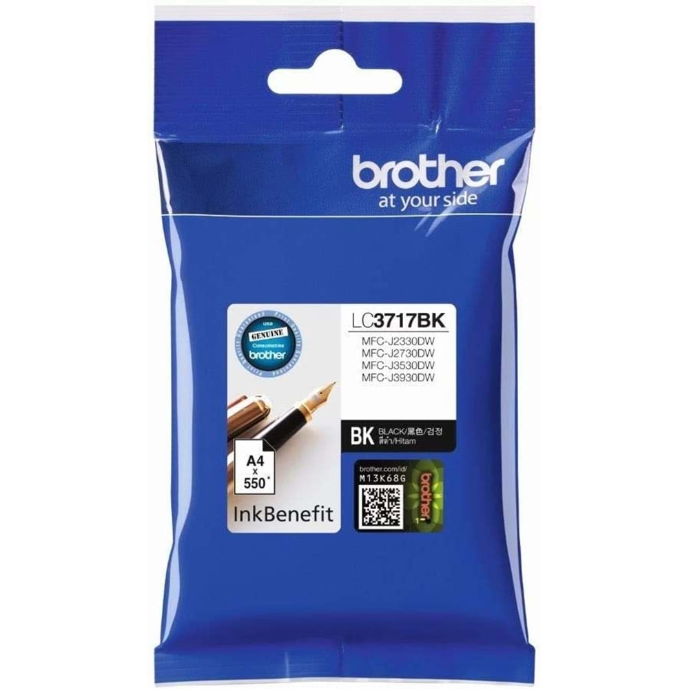Brother LC3717BK Black Siyah 550 Sayfa Kartuş MFC-J3930DW